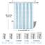 Extra langer, blauer, strukturierter, gewebter Stoff Boho-Duschvorhang mit Quasten, 182,8 x 213,6 cm (72 x 84 Zoll), moderner Landhausstil, minimalistisch, getuftet, Chevron, gestreift, Shabby-Chic