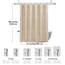 Siiluminisoy Extra Lange Bauernhaus Boho Chevron Duschvorhang, Gewebter Stoff 243,9 cm Beige Duschvorhang, 182,9 x 243,9, Gefranster Gestreifter, Moderner Schicker Strukturierter Duschvorhang-Set