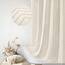 Siiluminisoy Extra Langer Boho-Duschvorhang, gewebter Stoff, 213,4 cm, cremefarben, 183,4 x 213,4 cm, getuftet, Chevron, gestreift, modern, schick, strukturiert, minimalistisch