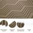 Siiluminisoy Boho Farmhouse Duschvorhang, gewebter Stoff, Khaki, 183 x 183 cm (72 x 72 Zoll), getuftet, Chevron, strukturiert, gestreift, modern, Farmhouse minimalistisch, Duschvorhang für Badezimmer