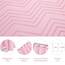 Siiluminisoy Extra langer Boho-Duschvorhang, rosa gewebter Stoff, 198.1 cm, getufteter Chevron-Streifen, 183x198 cm, modern, schick, minimalistisch, niedlicher Duschvorhang für Badezimmer
