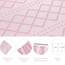 Siiluminisoy Boho Duschvorhang Rosa Gewebter Stoff Süßer Duschvorhang, 183 x 183 cm (72 x 72 Zoll) Gesteppter Chevron Texturierter Gestreifter Moderner Bauernhaus Minimalistischer Stoff Duschvorhang