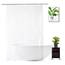WellColor Transparenter Duschvorhang, 182,9 x 190,5 cm, PEVA, strapazierfähig, mit 3 Gewichten, transparent, 100% wasserdicht