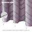 Siiluminisoy Extra langer Boho-Duschvorhang Lila gewebter Stoff 198 cm Duschvorhang, getuftet Chevron gestreift, 183 x 198 cm, modern schick strukturiert minimalistisch süß Duschvorhang für Badezimmer
