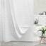 Extra langer weißer strukturierter gewebter Stoff Boho-Duschvorhang mit Quasten, 137 x 182,8 cm (54 x 72 Zoll), moderner Landhausstil, minimalistisch, getuftet, Chevron, gestreift, Shabby-Chic