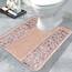 Popular Bath Sinatra Contour Bath Silver Modern Classic Bath Accessories Decorative Beautiful Hollywood Design Bathroom Accessories, Contour Rug Size 53.3 cm x 61.0 cm, Blush