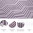 Siiluminisoy Extra langer Boho-Duschvorhang - Violetter gewebter Stoff, 183 x 213 cm, getuftet Chevron gestreift, modern schick strukturiert minimalistisch