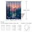 RosieLily Trippy Duschvorhang-Set, Motiv: Bergwald, cooler Baum, Badezimmer-Dekoration, 183 x 183 cm