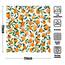 Lifeel Orange Duschvorhänge, Allover Fruits Duschvorhang Rund Zitrusmuster Design Wasserdicht Stoff Badezimmer Duschvorhang Set mit 12 Haken, Orange Grün