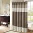 Madison Park Amherst Badezimmer-Duschvorhang, Kunstseide, gestreift, modern, Mikrofaser, 183 x 183 cm, Natur
