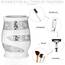 Popular Bath Sinatra Collection Seife Trinkglas Tumbler weiß