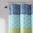 Lush Decor Duschvorhang im Bohemian-Stil, gestreift, 182,9 x 182,9 cm (B x L), Blau und Grün, gestreifter Duschvorhang, Boho-Dekor, Stoff-Duschvorhänge