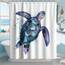 Final Friday Lustige Meeresschildkröte Duschvorhänge Ozean Tier Cartoon Kinder Thema Stoff Badezimmer Dekor Sets mit Haken Wasserdicht Waschbar 183 x 203 cm (B x H Zoll) Blaugrün Lila
