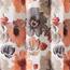 Lush Decor Leah Duschvorhang mit Blumenmuster, 183 x 183 cm (B x L), Korallenrot und Grau, Stoff-Duschvorhänge, Aquarell, botanischer Badezimmervorhang, Bauernhaus und französisches Landdekor