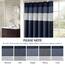Madison Park Amherst Badezimmer-Duschvorhang, Kunstseide, gestreift, modern, Mikrofaser, 183 x 183 cm, Marineblau