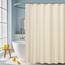 AooHome Hotel-Duschvorhang, Stoff, Beige, Standard-Duschvorhang mit Haken, beschwerter Saum, wasserabweisend, 183 x 183 cm