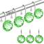 12 Stück Duschvorhanghaken-Ringe für Badezimmer, St. Patrick's Day Dekorationen - rostbeständige, dekorative Edelstahl-Strass-Aufhänger für Duschvorhänge, Kleidung, Handtücher usw. (Salbeigrün)