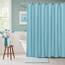 Aoohome Extra Lang Duscheinlage Stoff Badezimmer Vorhang mit Haken für Hotel, gewichteter Saum, wasserdicht, 183 x 213 cm, Blau