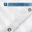 Barossa Design Duschvorhang aus Stoff 71Wx72L White Damask Stripe(Waterproof)
