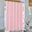 Biscaynebay Duschvorhang aus Stoff in Hotelqualität, 183 x 183 cm, rosa, wasserabweisend, rostbeständige Ösen, beschwerte Unterseite, maschinenwaschbar