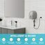 AIKE GentleAir Warmluft Handtrockner, Leise für Zuhause & Bäder, AC220V-240V, Sterntal Silber