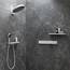 hansgrohe Rainfinity - wassersparender Duschkopf 9 l/min (EcoSmart), Handbrause mit 3 Strahlarten, runde Duschbrause (⌀ 130 mm), Sparduschkopf mit Antikalk-Funktion, Chrom