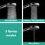 hansgrohe Rainfinity - Duschkopf, Handbrause mit 3 Strahlarten, runde Duschbrause (⌀ 130 mm), Brausekopf mit Antikalk-Funktion, Chrom