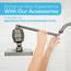 SparkPod Fixed Shower Head - High Pressure Rain - Luxury Modern Look - Easy Tool Free Installation - The Perfect Adjustable Replacement (Brushed Nickel, 15cm Square)