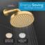 SparkPod Duschkopf – Hochdruckregen – Luxuriöser moderner Look – werkzeuglose 1-Minuten-Installation – der perfekte verstellbare Ersatz für Ihr Badezimmer Duschköpfe (Gold, 15cm Square)