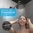 SparkPod Duschkopf – Hochdruckregen – Luxuriöser Look - Werkzeuglose 1-Minuten Installation - Verstellbarer Ersatz für Badezimmer Duschköpfe - Regendusche (Midnight Black Matte - Rrsh-8,20cm Round)