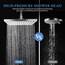 AiQInu 10 Zoll Eckig Duschkopf Regendusche,Verstellbarer Kopfbrause Wassersparend mit Anti-Kalk-Düsen,Wasserfall-Duschkopf aus Edelstahl,Durchmesser 25.4cm