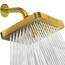 SparkPod Fixed Shower Head - High Pressure Rain - Luxury Modern Look - Easy Tool Free Installation - The Perfect Adjustable Replacement (Gold, 15cm Square)