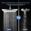 AiQInu 8 Zoll Eckig Duschkopf Regendusche,Verstellbarer Kopfbrause Wassersparend mit Anti-Kalk-Düsen,Wasserfall-Duschkopf aus Edelstahl,Durchmesser 20cm