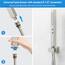 ACEFY Duschkopf wassersparend Dual Function Mode Handbrause Stabhandbrause mit Anti-kalk Dusen Duschbrause massiv Messing Gebürstet