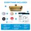 SparkPod Fixed Shower Head - High Pressure Rain - Luxury Modern Look - Easy Tool Free Installation - The Perfect Adjustable Replacement (Gold, 15cm Square)