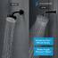 SparkPod Fixed Shower Head - High Pressure Rain - Luxury Modern Look - Easy Tool Free Installation - The Perfect Adjustable Replacement (Matte Black, 15cm Square)