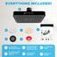 SparkPod Fixed Shower Head - High Pressure Rain - Luxury Modern Look - Easy Tool Free Installation - The Perfect Adjustable Replacement (Matte Black, 15cm Square)