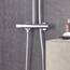 GROHE Euphoria 210, Duschsystem (Regendusche mit Thermostat und schwenkbarem Kopfbrausearm, Sicherheitssperre bei 38C, Duscharmatur mit Ablage und Antikalk-System), chrom, 27964000