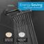SparkPod Fixed Shower Head - High Pressure Rain - Luxury Modern Look - Easy Tool Free Installation - The Perfect Adjustable Replacement (Matte Black, 15cm Square)