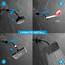 SparkPod Fixed Shower Head - High Pressure Rain - Luxury Modern Look - Easy Tool Free Installation - The Perfect Adjustable Replacement (Matte Black, 15cm Square)