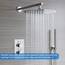 25cm Runden Regenbrause, Voolan Kreisförmiger Hochdruck Duschkopf aus Edelstahl 304, Komfortables Duscherlebnis auch bei Niedrigem Wasserdruck, Installierbar an der Wand oder Decke (Chrom)