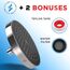 (Chrome & Black Matte) - Rain Shower Head - High Pressure Rainfall - Luxury Modern Look - Easy Tool Free Installation - The Perfect Adjustable & Heavy Duty Universal Replacement For Your Bathroom Shower Heads