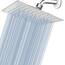 20cm Regenbrause, Voolan Quadrat Hochdruck Duschkopf aus Edelstahl 304, Komfortables Duscherlebnis auch bei Niedrigem Wasserdruck, Installierbar an der Wand oder Decke (Chrom)