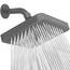 SparkPod Fixed Shower Head - High Pressure Rain - Luxury Modern Look - Easy Tool Free Installation - The Perfect Adjustable Replacement (Charcoal Grey, 15cm Square)