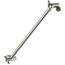 BRIGHT SHOWERS 38-cm-Duscharmverlängerung für Duschköpfe aus massivem Messing mit Feststellschraube für Regenduschköpfe und Handbrausen, höhen- und winkelverstellbar, gebürstetes Nickel