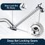 BRIGHT SHOWERS Verstellbarer Duscharm für Regen und Handbrause, 25,4 cm, Universal-Duschverlängerungsarm, Messing, Duscharm-Verlängerung, Hardware, Chrom