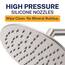 Alle Metall rund Regen Dusche Kopf mit 2,5 GPM Hohe Durchflussmenge Drenching Rainfall Spray und Messing Swivel-Ball, metall, gebürsteter nickel, 8 inch