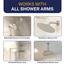 Alle Metall rund Regen Dusche Kopf mit 2,5 GPM Hohe Durchflussmenge Drenching Rainfall Spray und Messing Swivel-Ball, metall, gebürsteter nickel, 8 inch