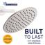 Alle Metall rund Regen Dusche Kopf mit 2,5 GPM Hohe Durchflussmenge Drenching Rainfall Spray und Messing Swivel-Ball, metall, gebürsteter nickel, 8 inch