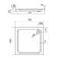 AQUABAD Duschwanne/Duschtasse | Forta Plus mit LeakProtect Technologie Smooth White 70x70cm Quadrat